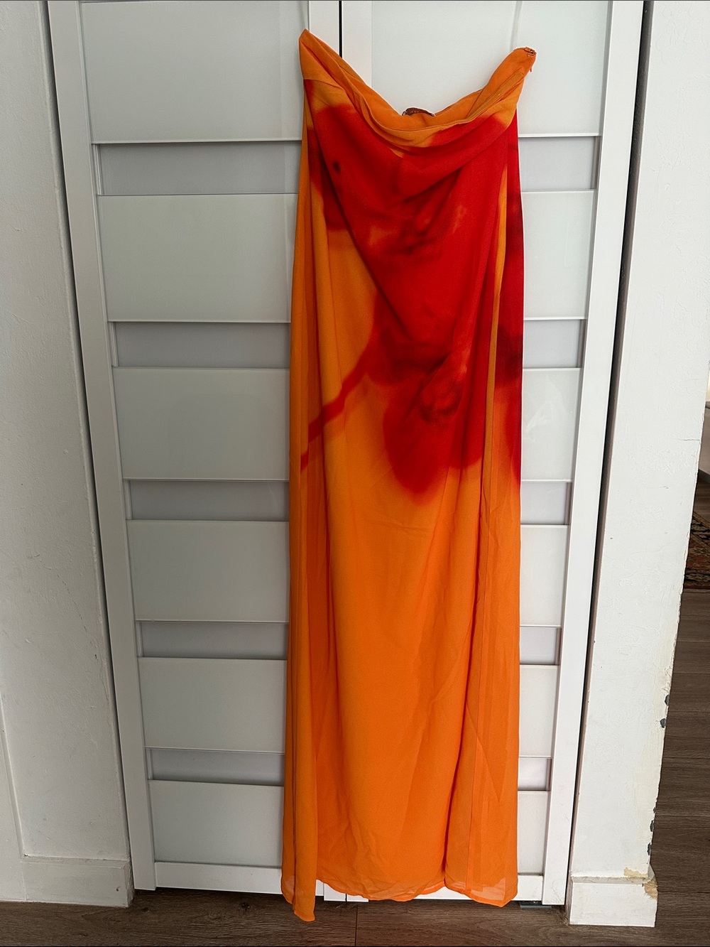 Meshki Orange and Red Ombre Maxi Dress